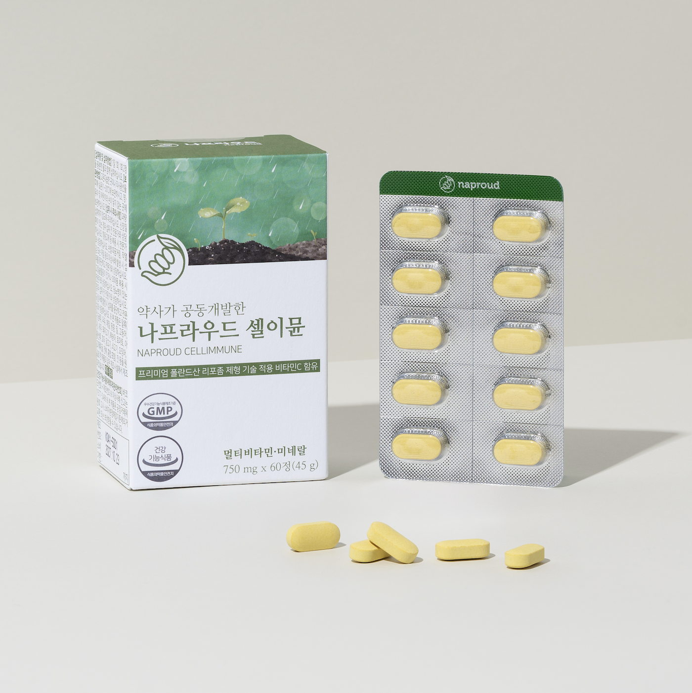 나프라우드 셀이뮨 리포좀 종합 멀티 비타민 미네랄 여성 약국 영양제/갑상선 요오드 없는