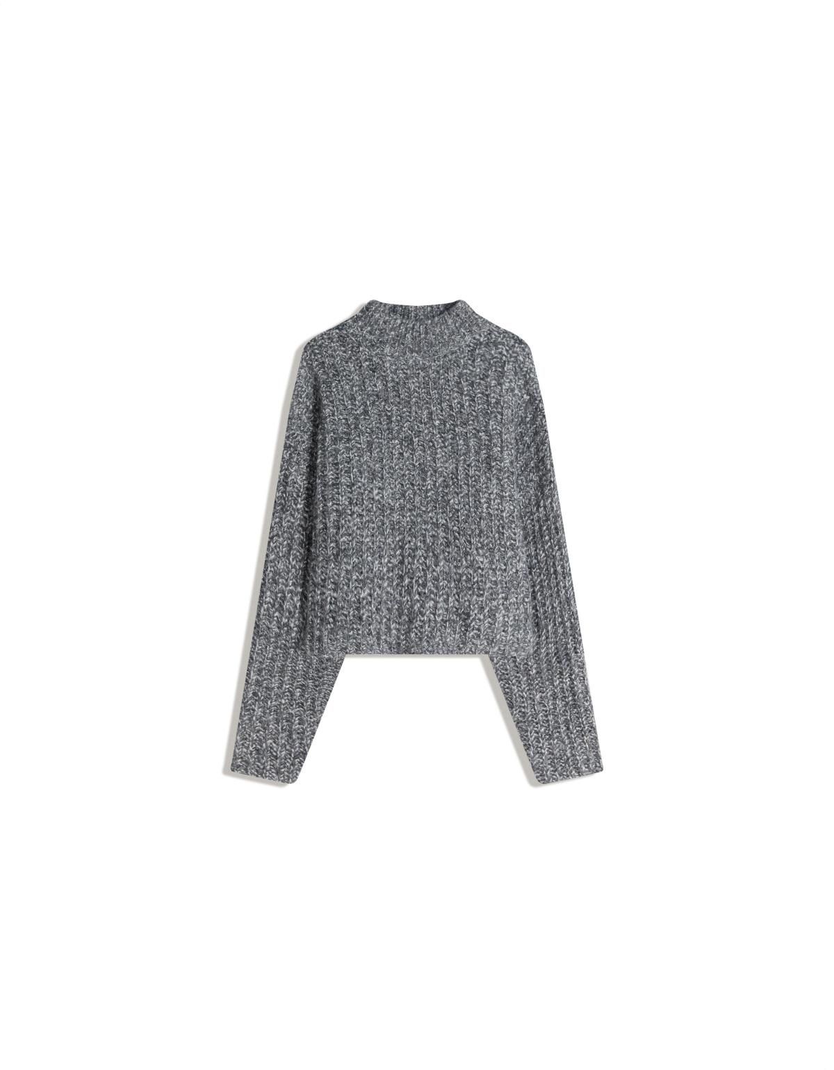 버쉬카 트위스트얀 테크니컬 하이넥 니트 스웨터 7136/693 DARK GREY - 상세 이미지 3