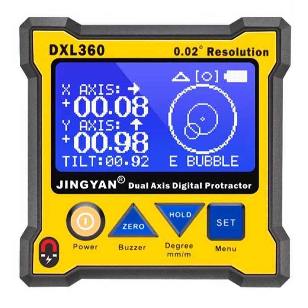 전자 수평계 디지털 각도기 고정밀 측정기 경사 눈금 DXL360 자성 - 상품 이미지
