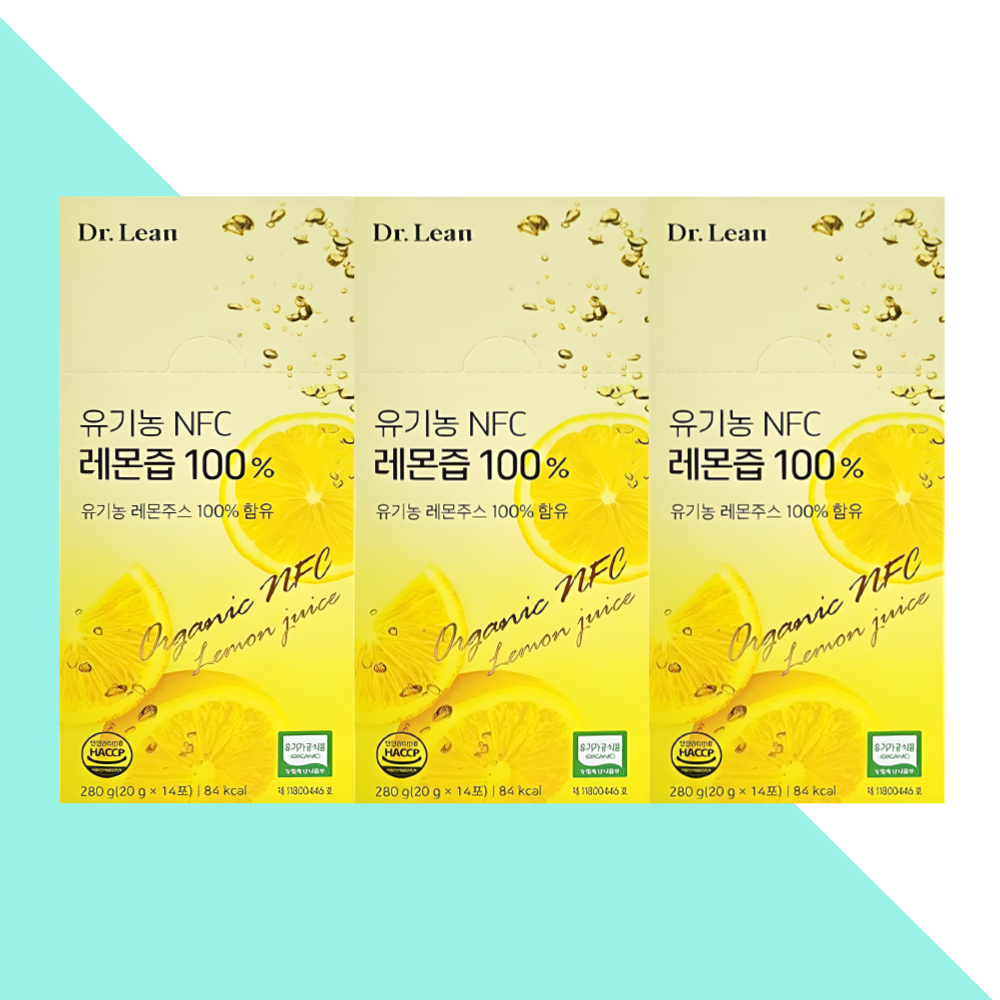 닥터린 유기농 레몬즙 레몬수 NFC 14포X3개 - 메인 이미지