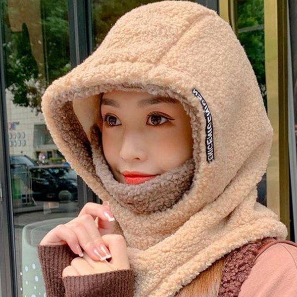 후드 여자 방한모 모자 마스크 겨울 방한모 모자 귀마개 여성 - 상품 이미지