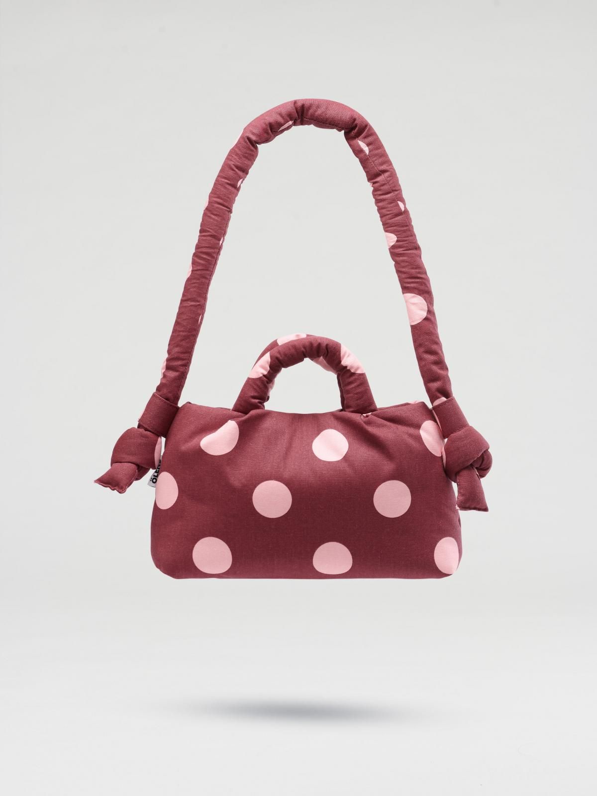 올랜드 도트패턴 소프트 미니 호보백 56456479506767 DOTS PALE PINK + CHERRY RED - 상품 이미지