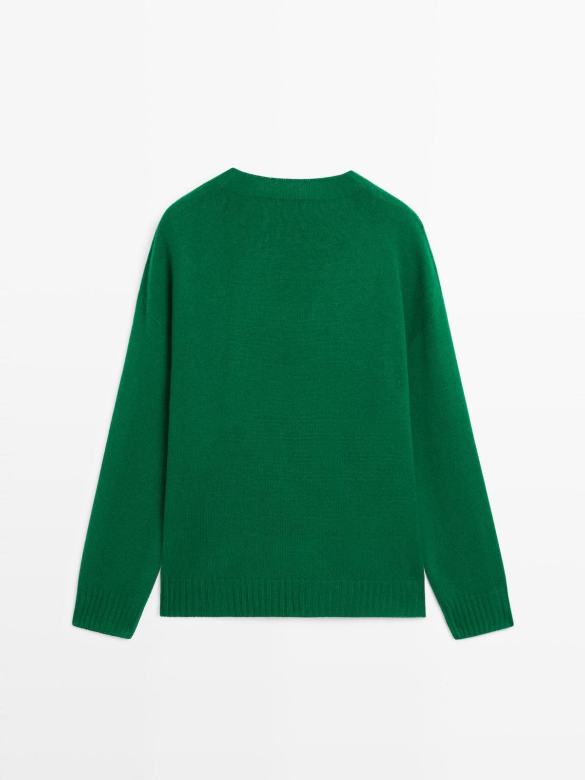 마시모두띠 울블렌드 라운드넥 니트 그린 5619/593 DUCK GREEN - 상세 이미지 2