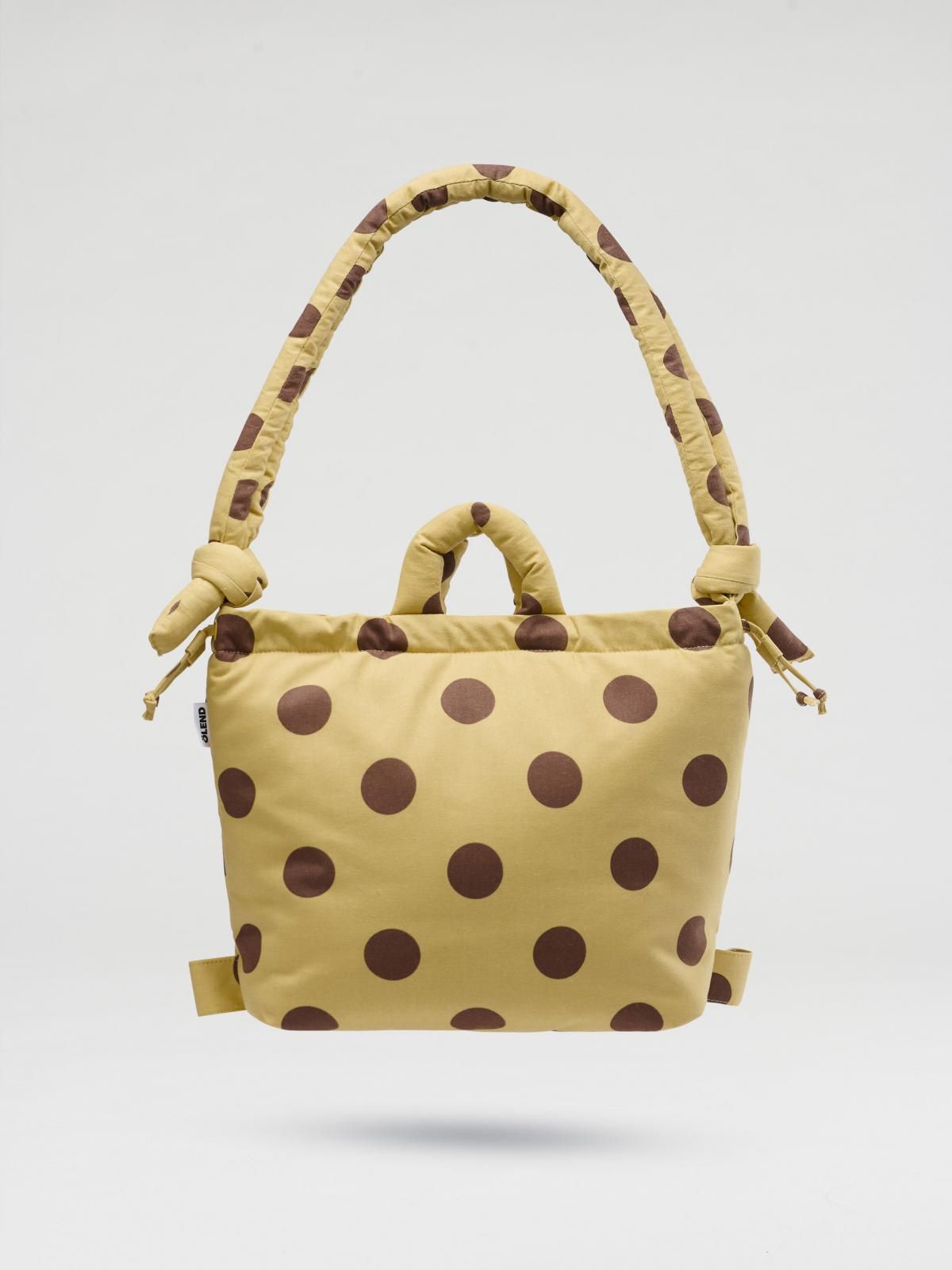 올랜드 폴카도트 소프트 나일론 토트백 ONA 56456447623503 DOTS CHOCOLATE + LIME - 메인 이미지