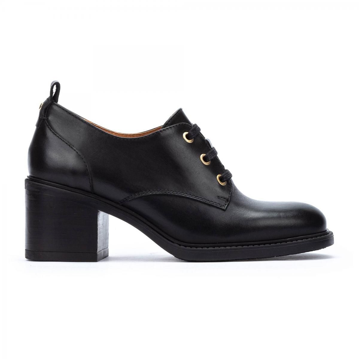 피콜리노스 트렌디 레이스업 로우힐 펌프스 HUESCA W8X-5757 BLACK - 상품 이미지