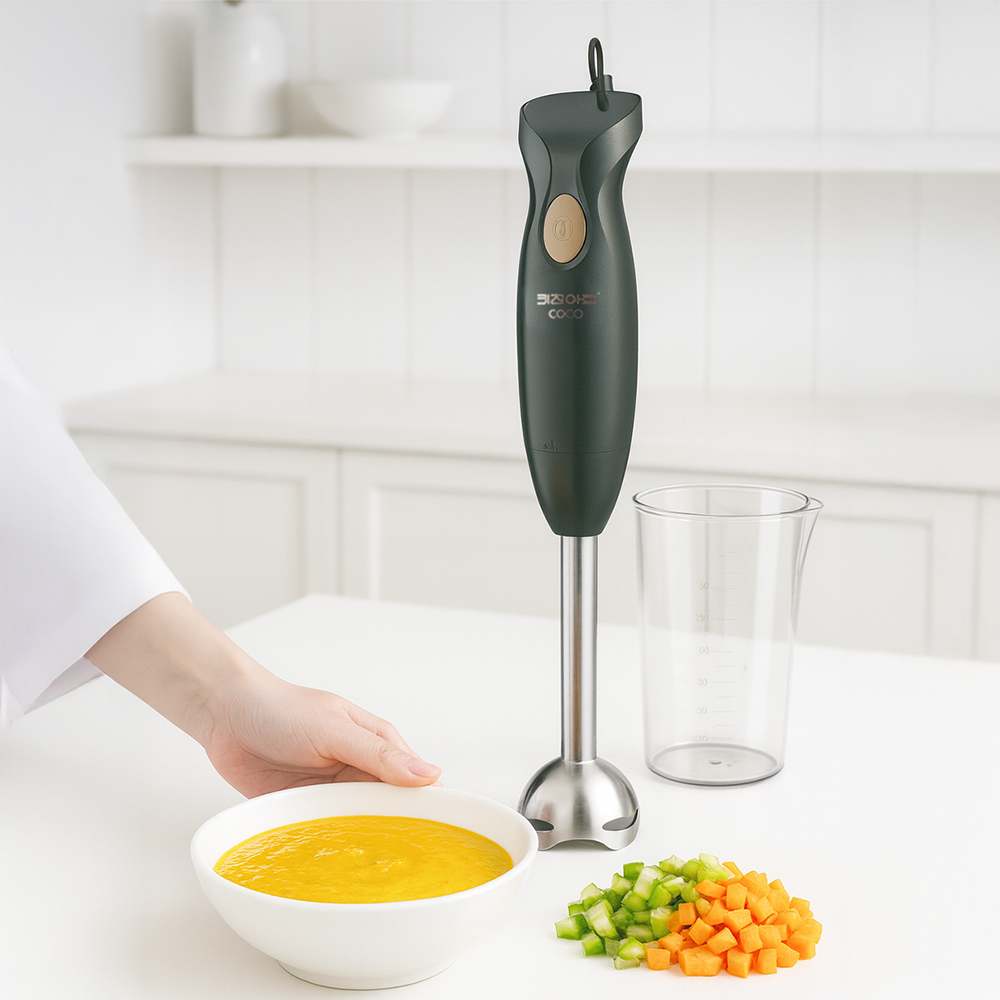 키친아트 미니 핸드 블렌더 믹서기 다지기 이유식 스무디 주스