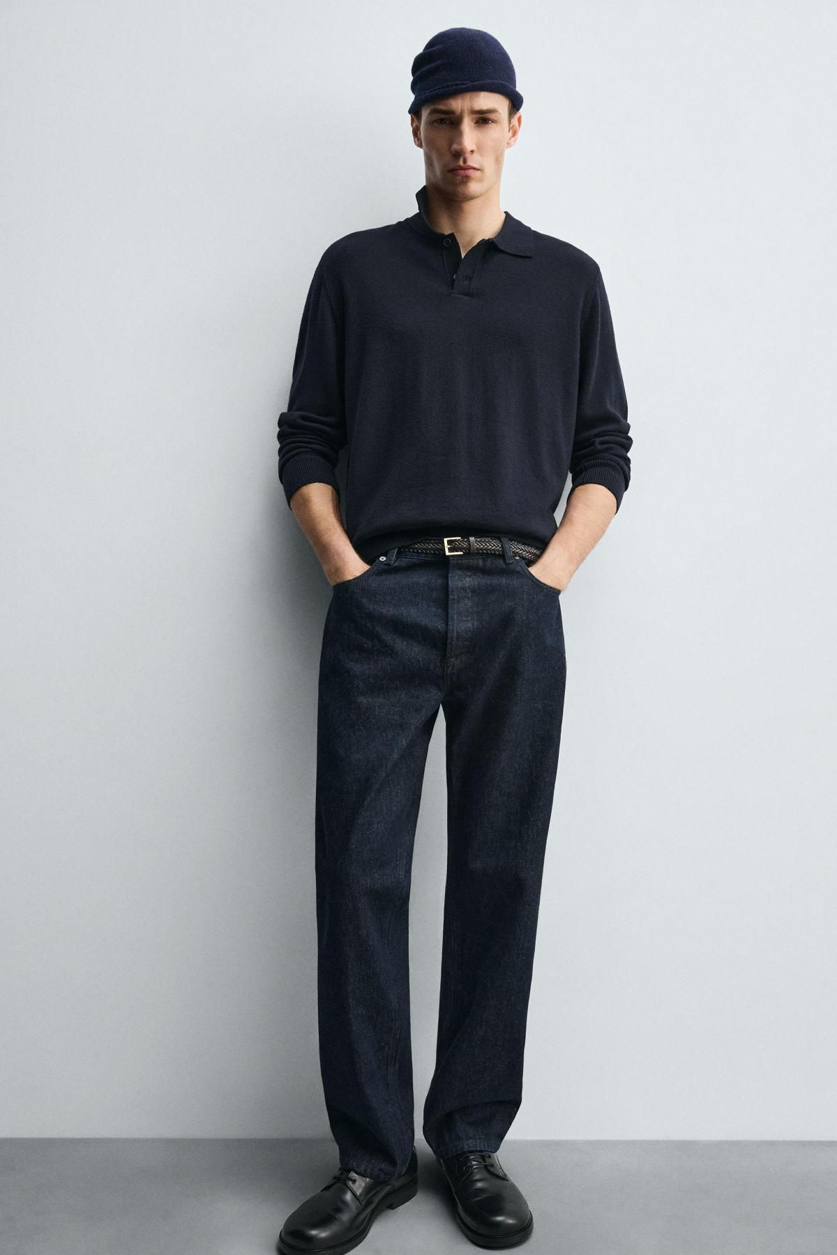자라 스트레이트핏 데님 미드라이즈 남성 청바지 1300/401 NAVY BLUE - 상세 이미지 5