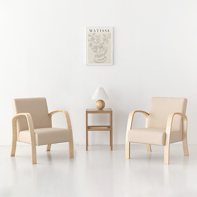 벤우드 1인 소파 YC12A 내추럴/크림베이지, 1인용