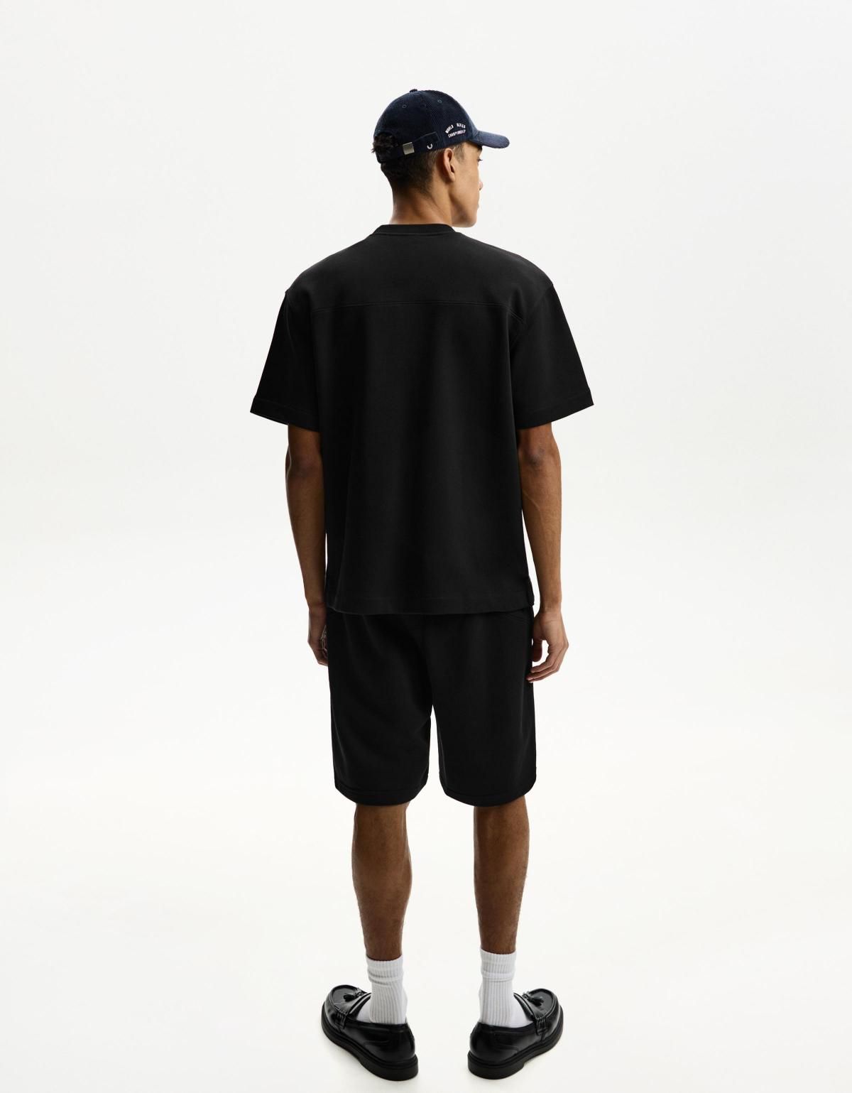 버쉬카 반팔 플러시 티셔츠 2807/190 BLACK - 상세 이미지 4
