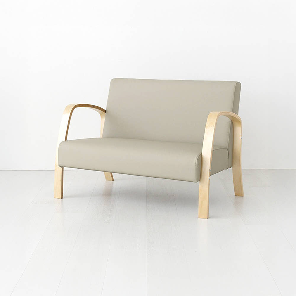 벤우드 2인 소파 YC12AD 내추럴/웜그레이, 2인용