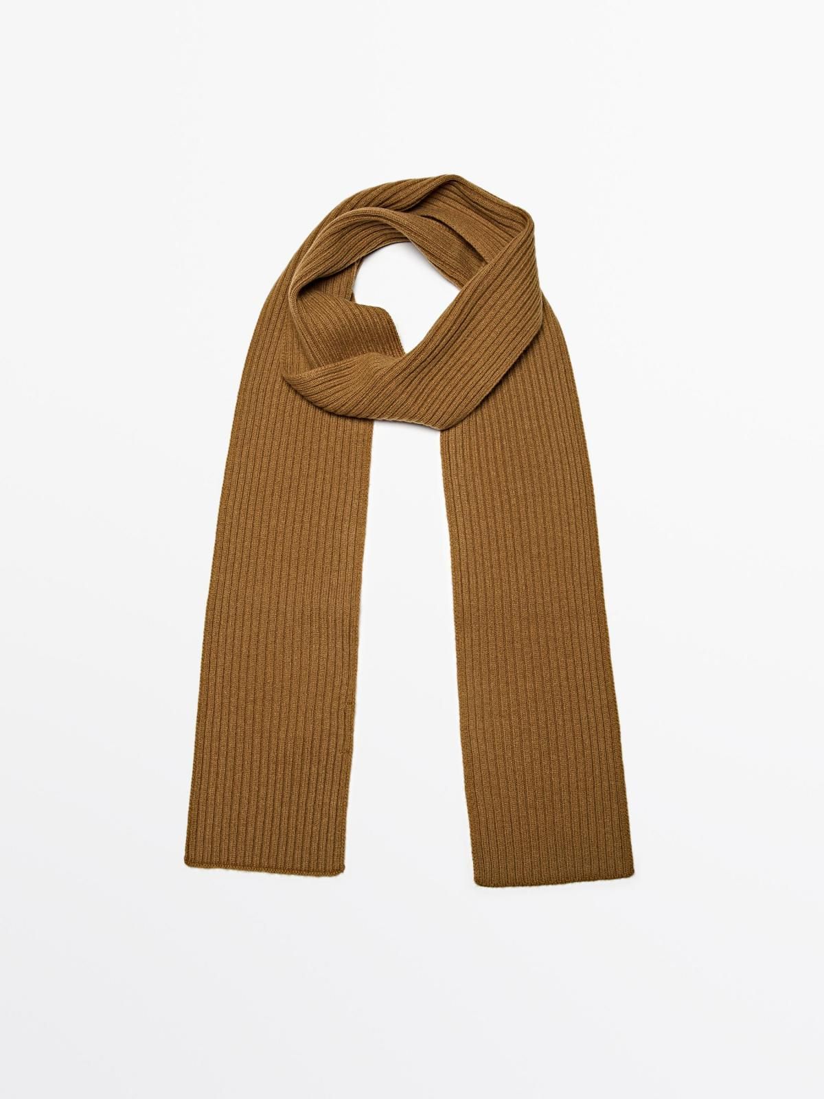 마시모두띠 테크니컬 울블렌드 골지 머플러 6342/653 MUSTARD YELLOW - 상품 이미지