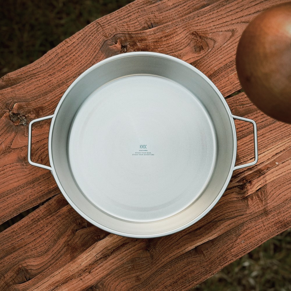 키녹스 스텐 유틸리티 팬 1100ml 캠핑 플레이팅 그릇 조리팬 인덕션 하이라이트