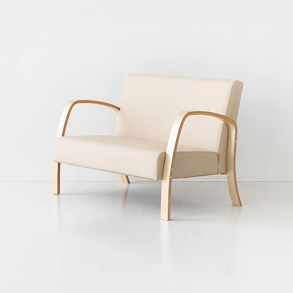 벤우드 2인 소파 YC12AD 내추럴/웜그레이, 2인용