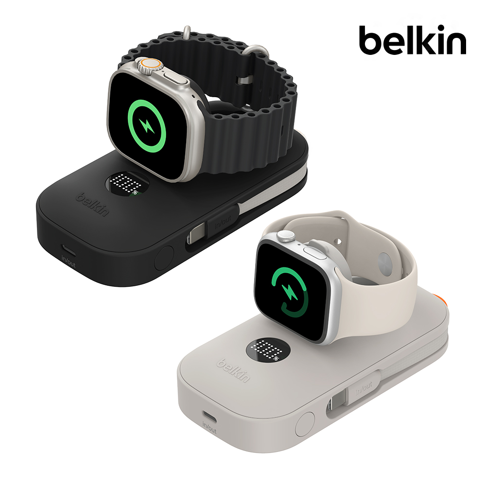 벨킨 10000mAh 애플워치 겸용 휴대용 고속 무선 충전 보조배터리 BPD012 제품 이미지