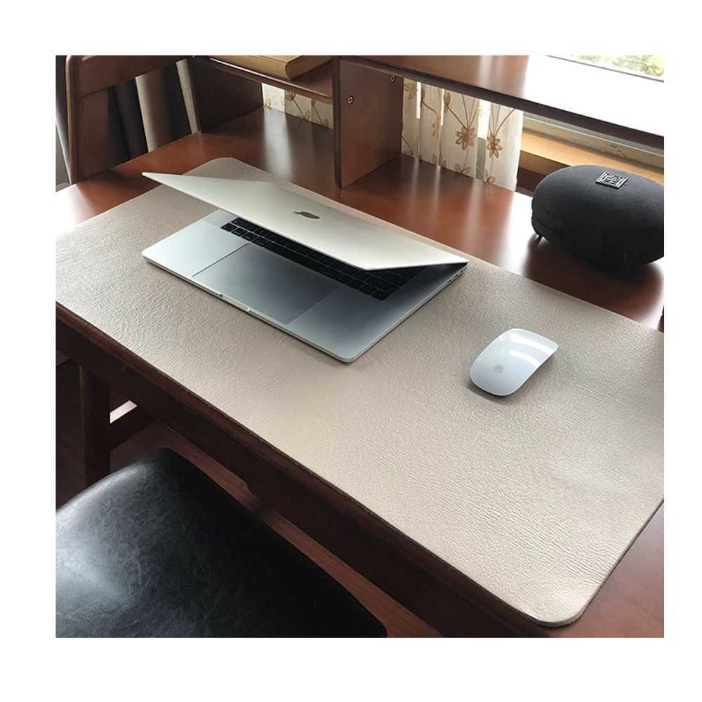 소가죽 테이블패드 데스크패드 매트 세척 대형 노트북 그레이 300x600mm - 상품 이미지
