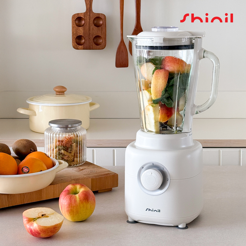 [26년형] 신일 믹서기 소형 미니 블렌더 유리 가정용 과일 주스 이유식 8중칼날 SMX-H17TV