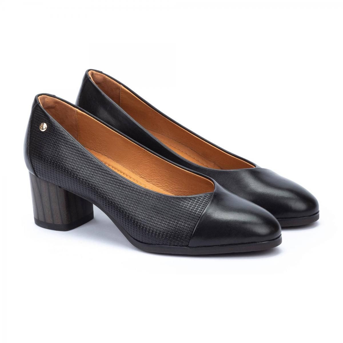 피콜리노스 블록힐 펌프스 블랙 CALAFAT W1Z-5897 BLACK - 상세 이미지 2