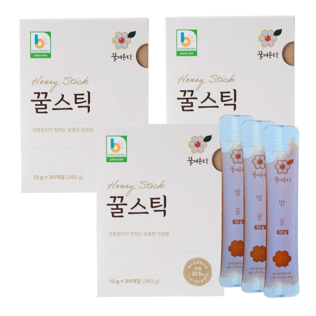 꿀며든다 밤꿀 꿀스틱 국산 12g 90개