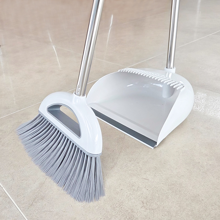 루마 싹싹 빗자루 쓰레받이 세트 화이트, 1세트 - 상세 이미지 4