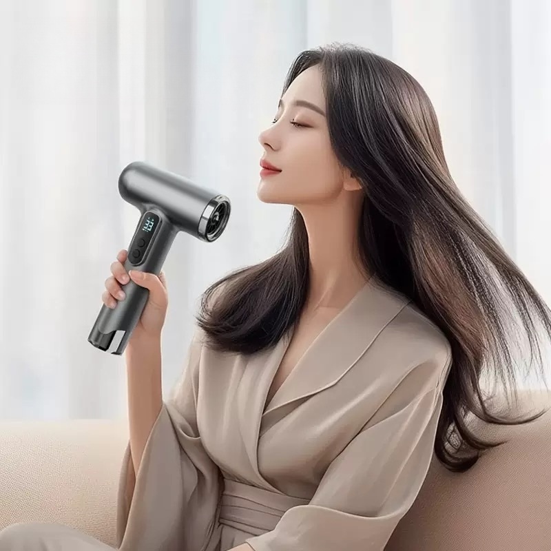 USB 무선 충전 미니 헤어드라이어 호텔 휴대용 접이식 전문가용 항공모터 여행용 저소음 - 상세 이미지 2