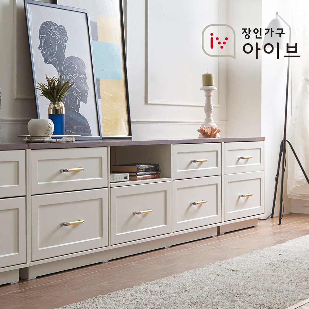 장인가구 엘브W 2400 높은 거실장 - 상세 이미지 2
