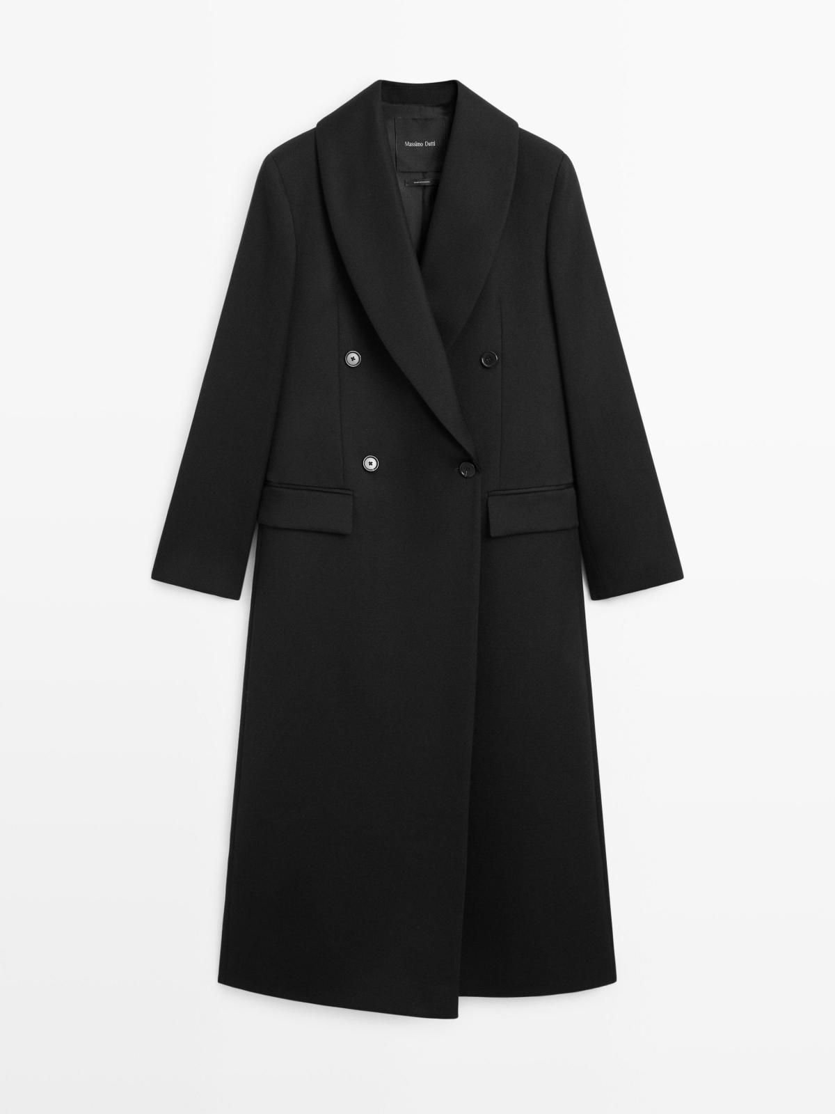 마시모두띠 클래식 더블브레스트 롱 울코트 6470/760 BLACK - 상품 이미지