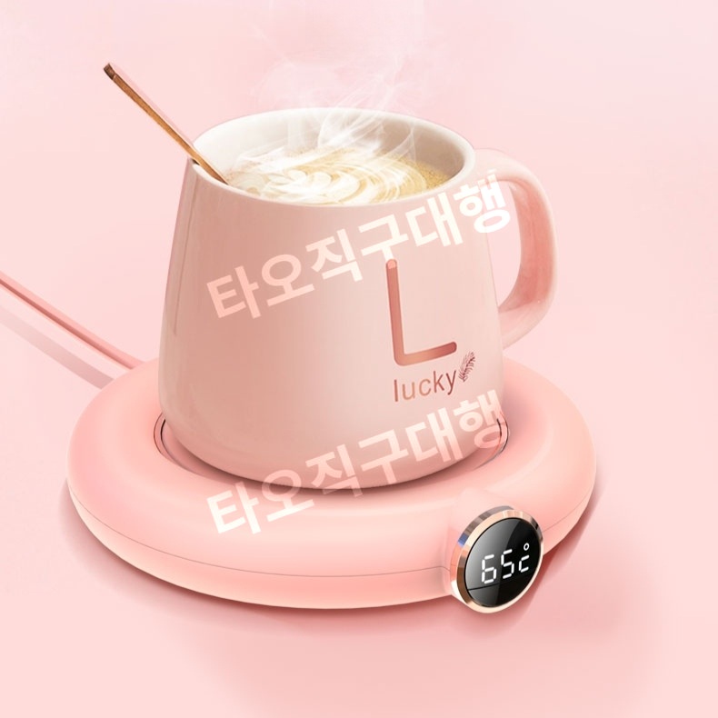 가열머그컵 컵워머 온열 온도 컵 휴대용 머그 워머 겨울 머그워머 항온 사무실 - 상품 이미지