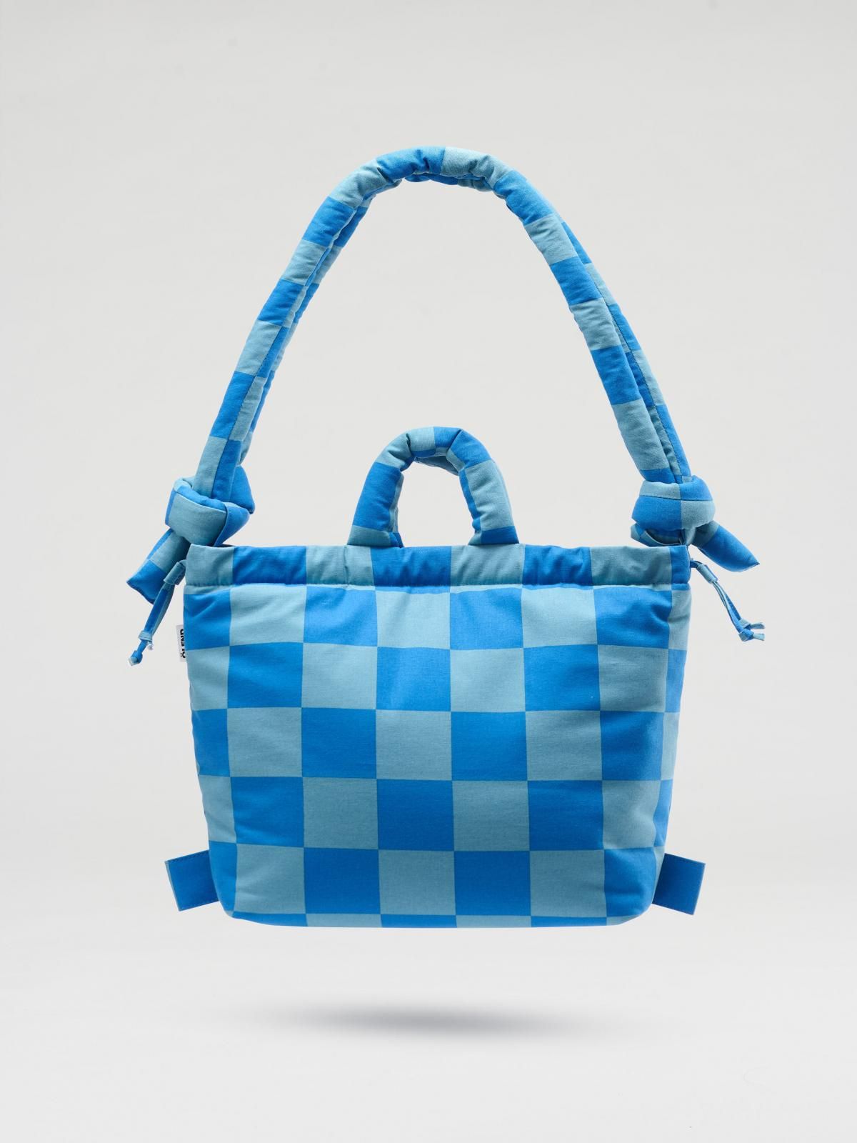 올랜드 체커보드 소프트 나일론 백팩 ONA 56456470692175 CHECK COBALT BLUE + LIGHT BLUE - 메인 이미지