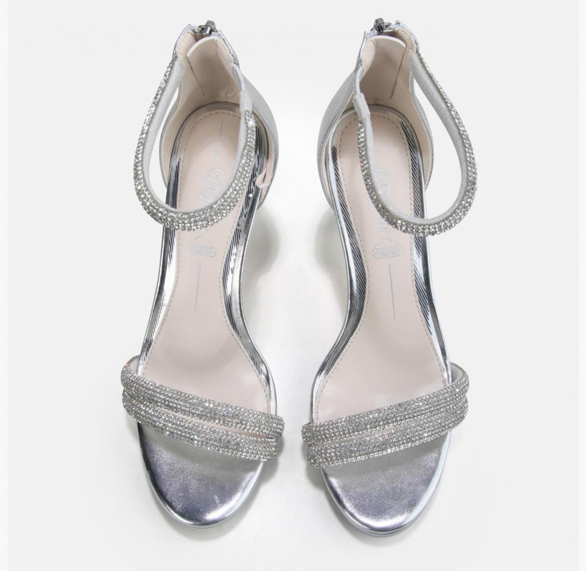 버팔로 글리터 실버 하이힐 스트랩 샌들 01937147 SILBER - 상세 이미지 2