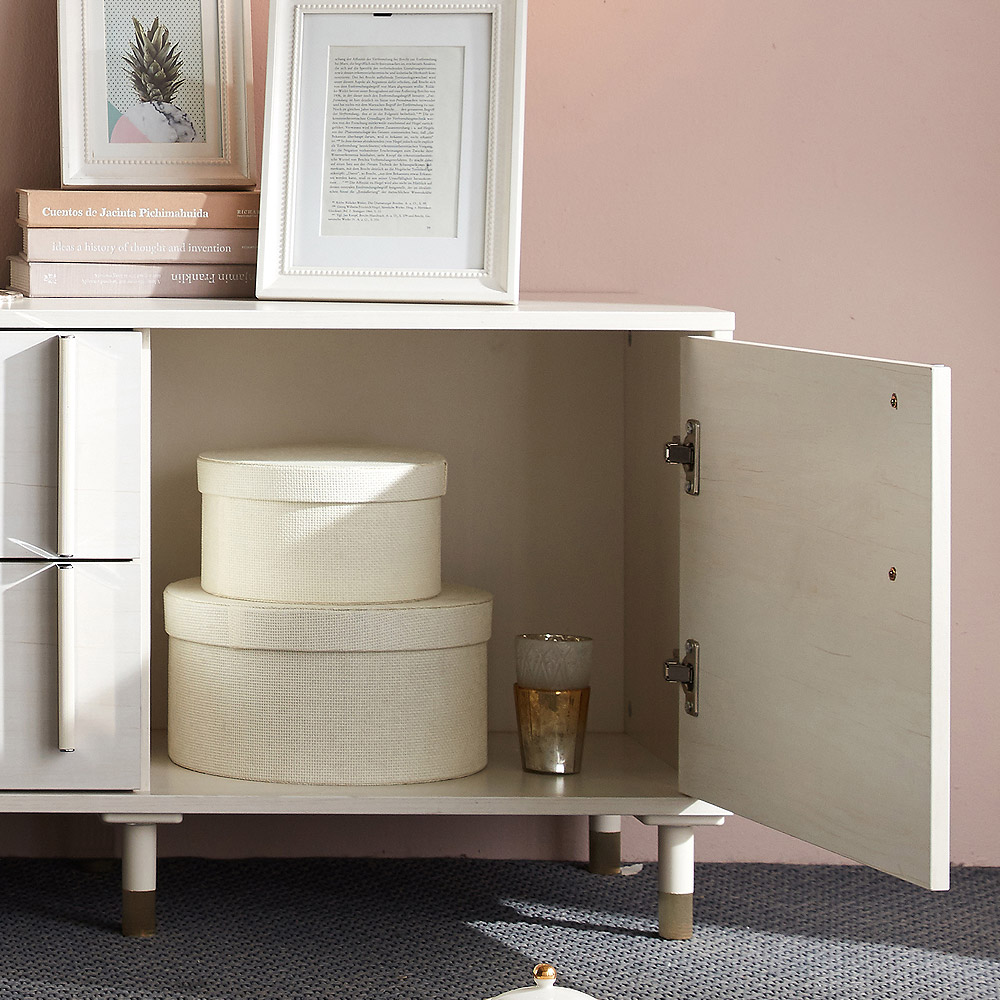 장인가구 에센 바닐라 2400 높은 거실장