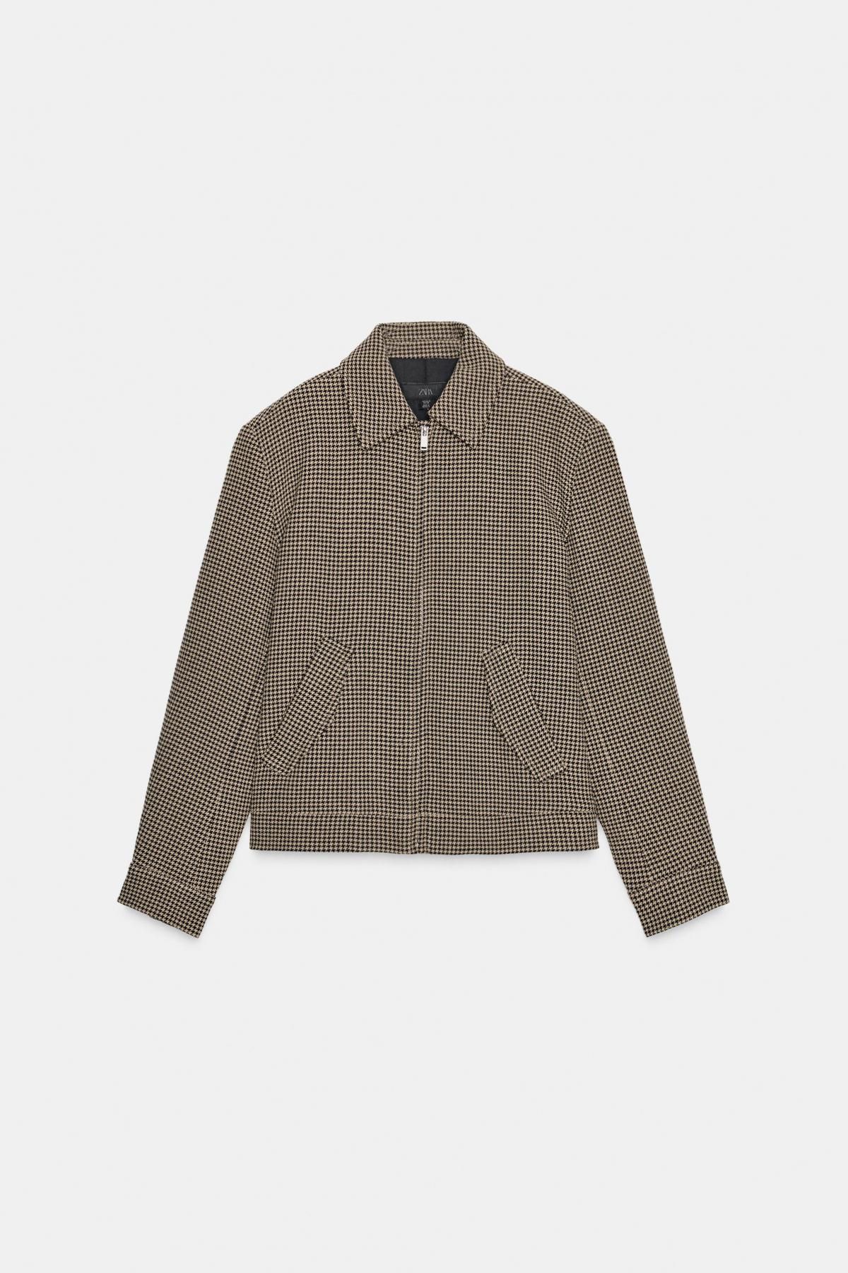 자라 하운드투스 테크니컬 숄더패드 봄버 재킷 9499/157 BLACK / BROWN - 상품 이미지