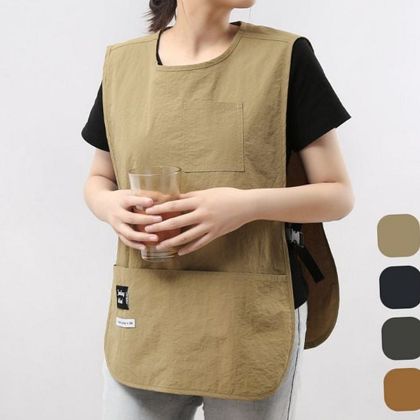 바리스타 방수 앞치마 조끼형 다용도 앞치마 주방 요리