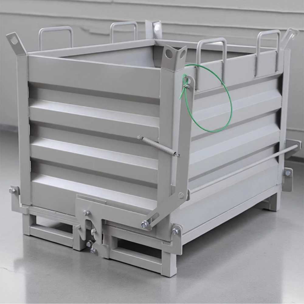 철제 폐기물 박스 산업용 대형 수거 운반 적재함 블루 1000x800x840mm(휠) - 상세 이미지 2