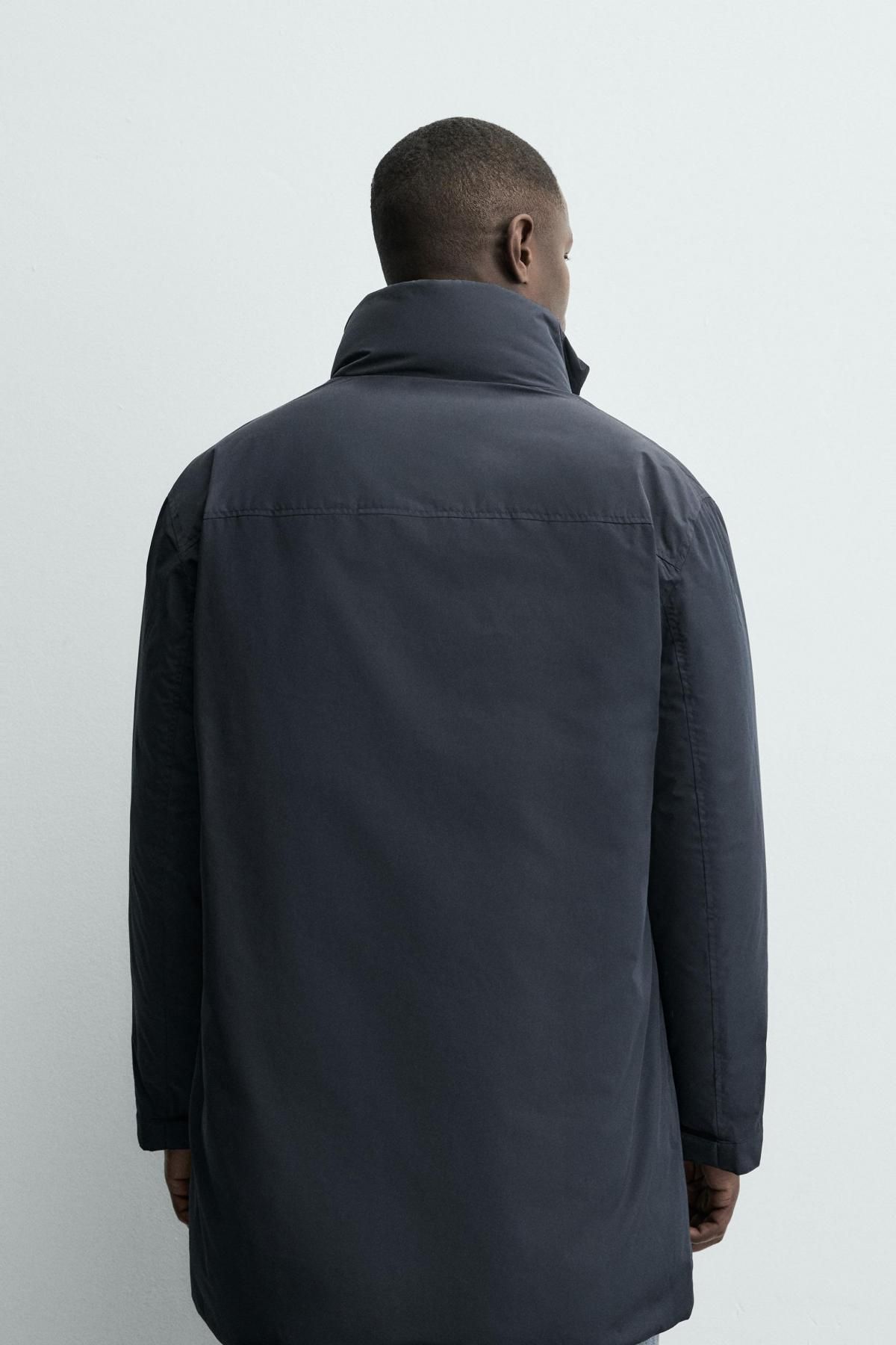 자라 테크니컬 방수 패딩 파카 남성 6518/300 NAVY BLUE - 상세 이미지 4