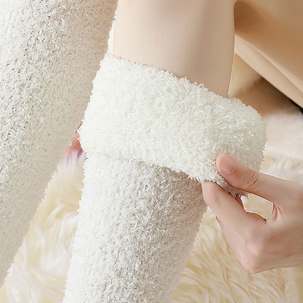 롱 수면 양말 겨울 극세사 기모 보온 털 임산부 수족냉증 산모 무릅 커플 산후 선물 - 상세 이미지 4