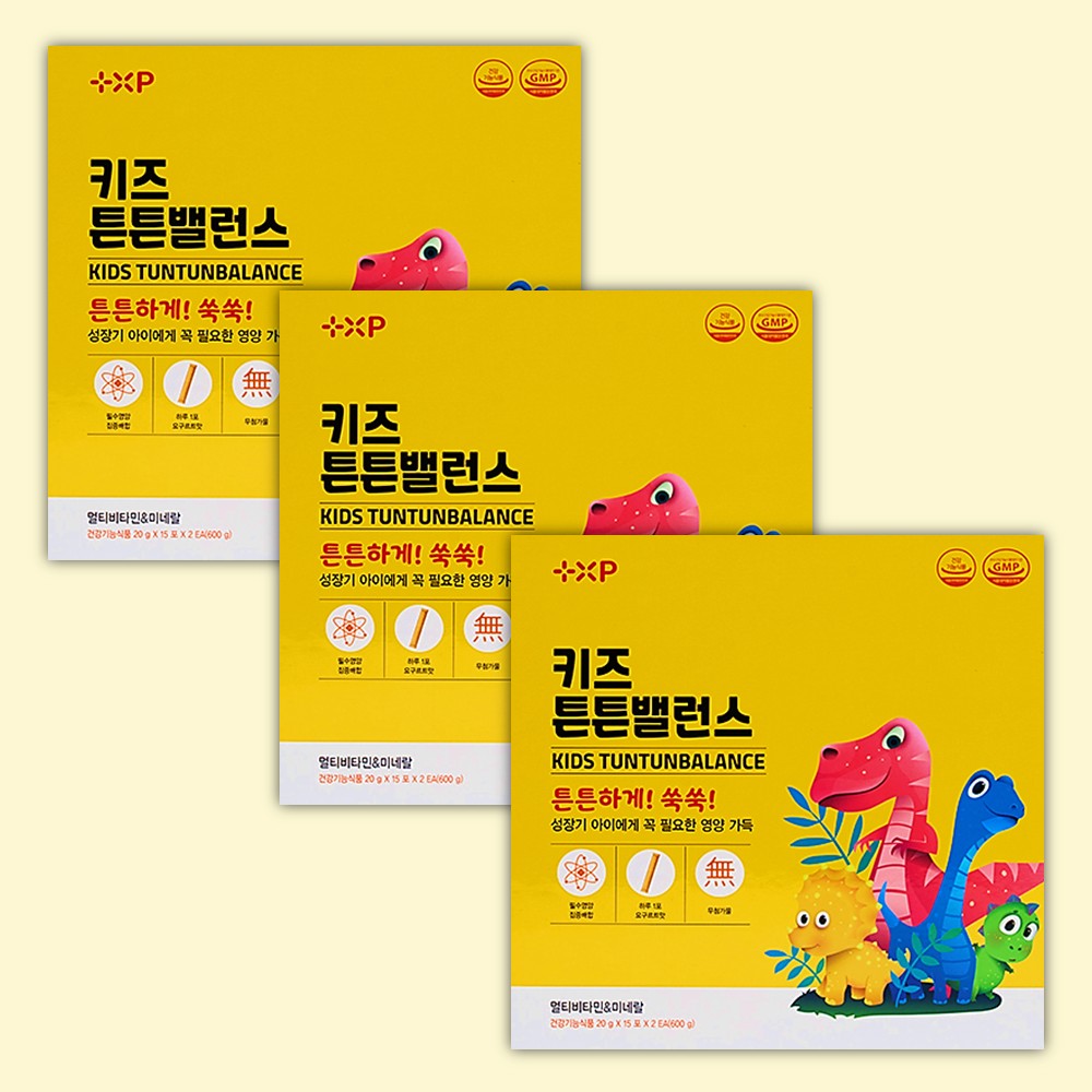 키즈 튼튼 어린이 밸런스 액상 종합 멀티 비타민 아이 유아 미네랄 영양제 30포, 3개 - 상품 이미지