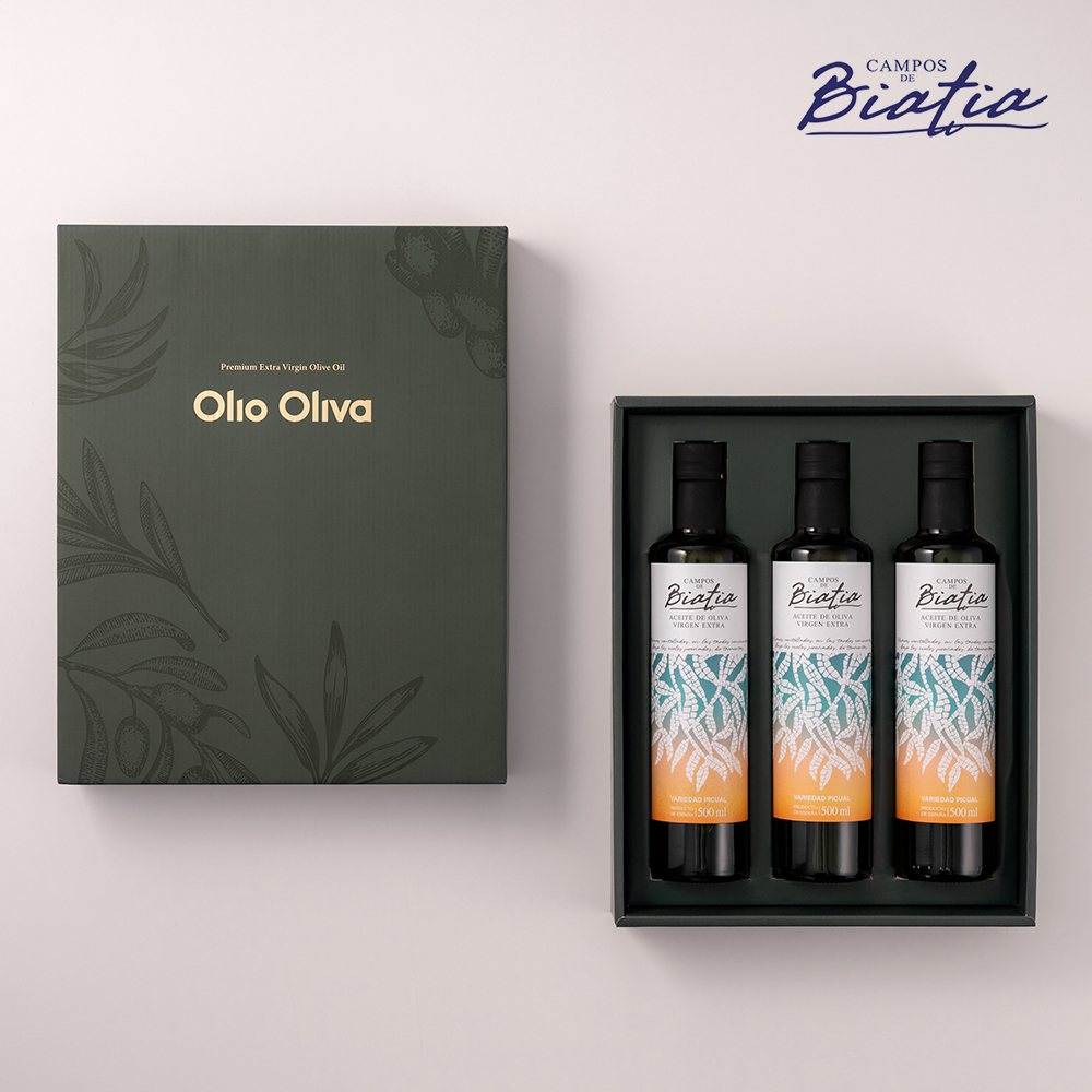 비아티아 파밀리아 엑스트라버진 올리브오일 선물세트 500ml, 3병 - 메인 이미지
