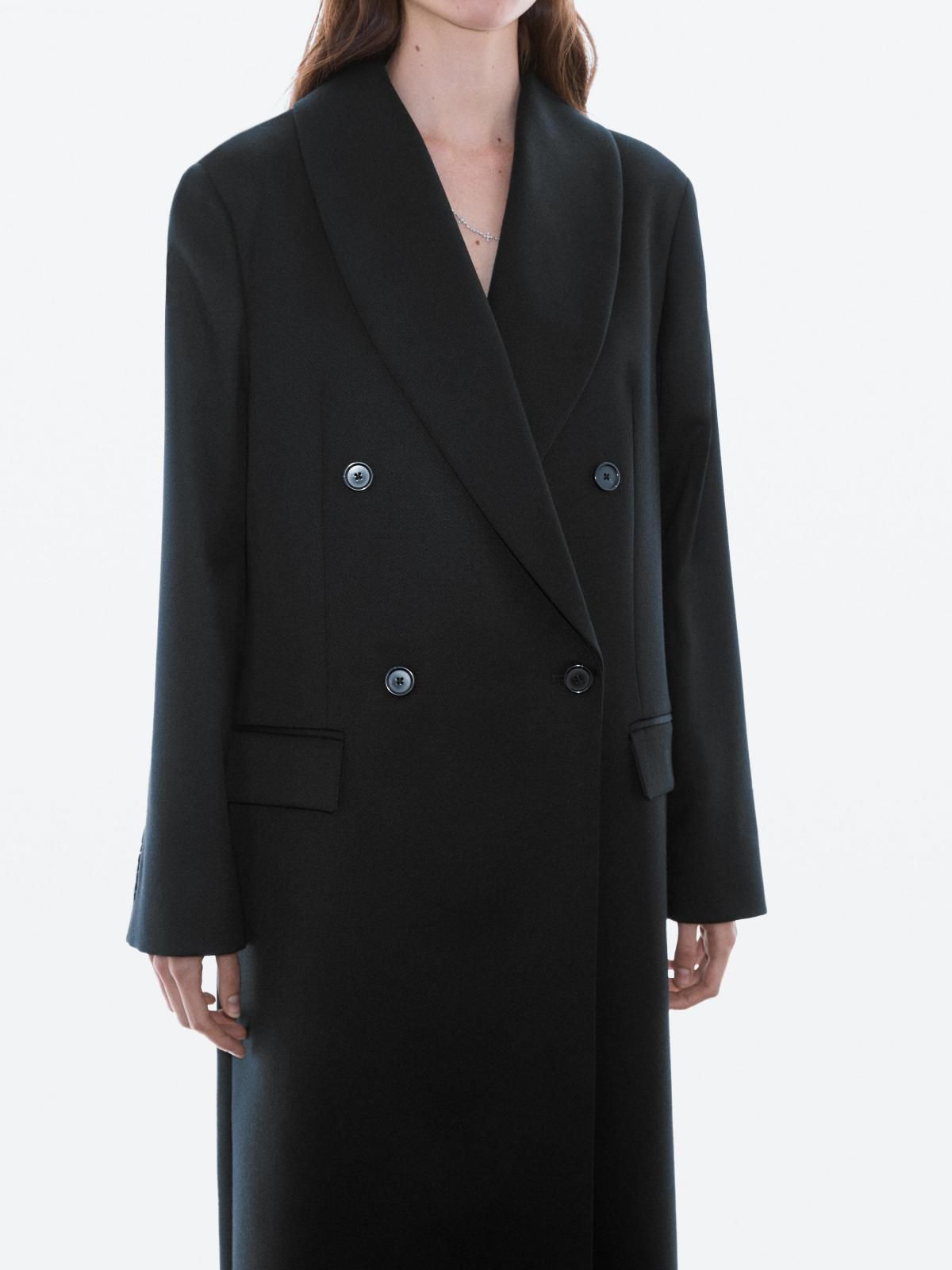 마시모두띠 클래식 더블브레스트 롱 울코트 6470/760 BLACK - 상세 이미지 3