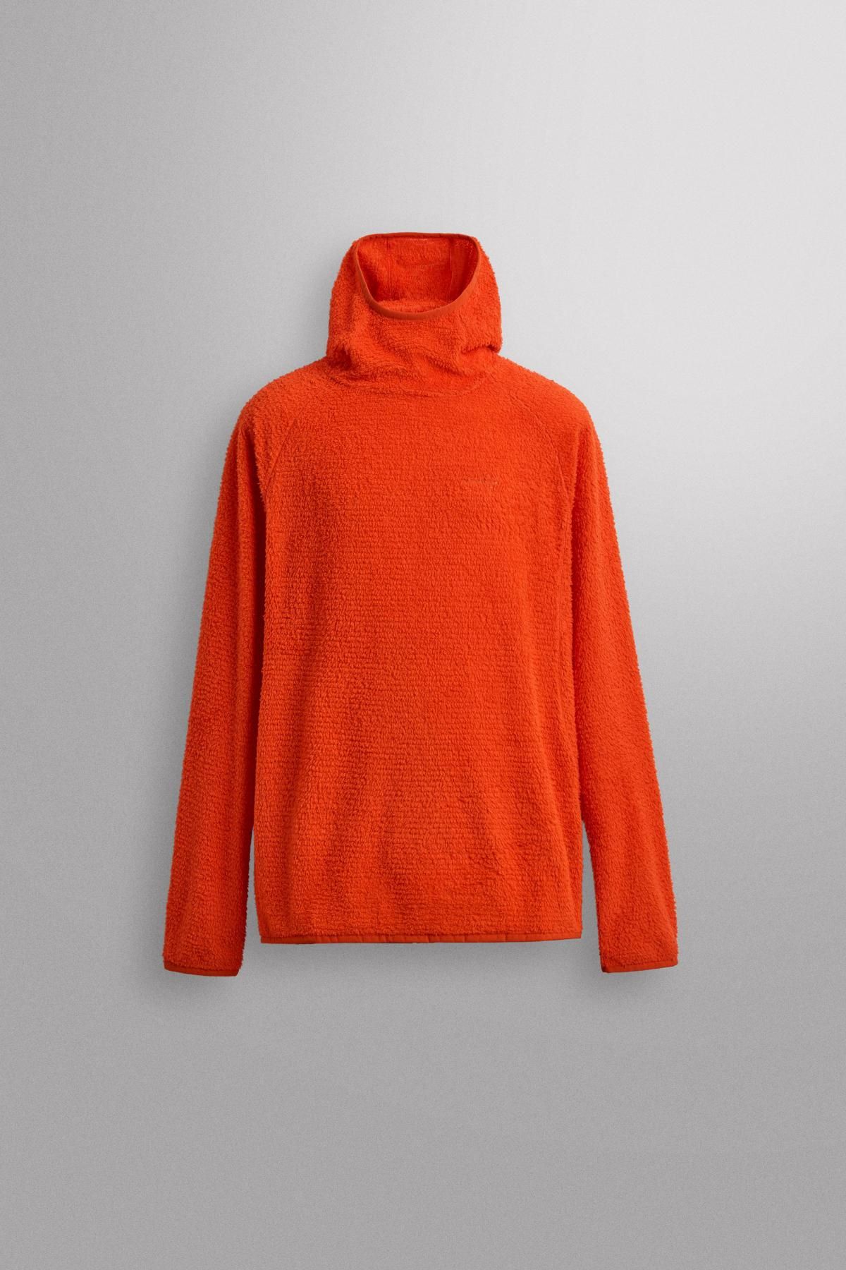 자라 테크니컬 퍼텍스처 오렌지 플리스 후드티 5868/304 ORANGE - 메인 이미지