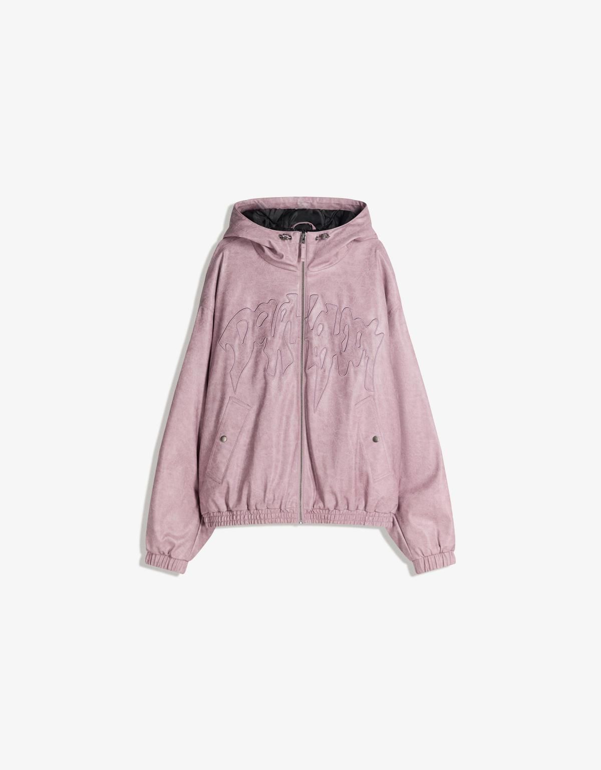 버쉬카 테크니컬 레더라이크 후드 집업 라이트핑크 6826/677 PINK - 상세 이미지 2