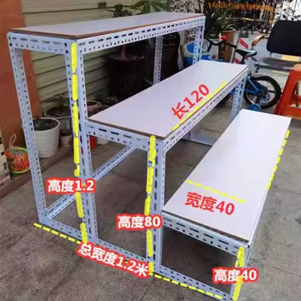 계단식 진열대 디스플레이 매대 다용도 앵글 디피 80x90cm - 상세 이미지 4