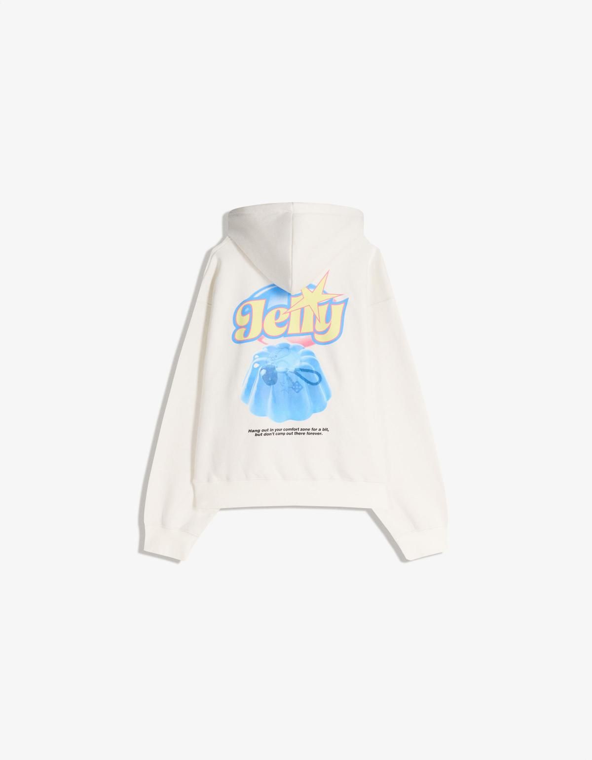 버쉬카 그래픽 프린트 오버핏 후드 스웨트셔츠 7421/696 OFF WHITE - 상세 이미지 3