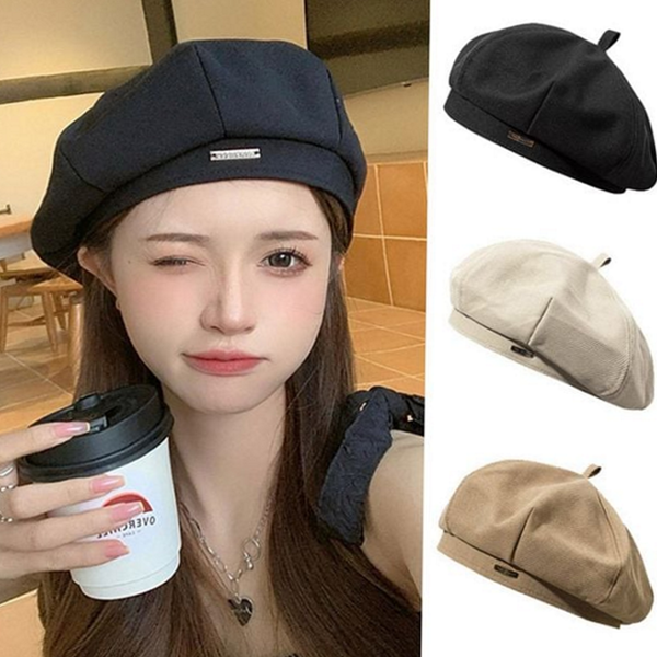데일리 여성 베레모 코듀로이 여자 베레모 겨울 팔각 - 메인 이미지