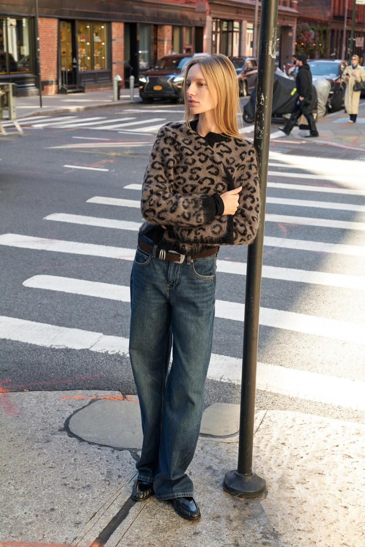 자라 애니멀 자카드 브러시드 니트 카디건 5802/105 LEOPARD - 상세 이미지 2