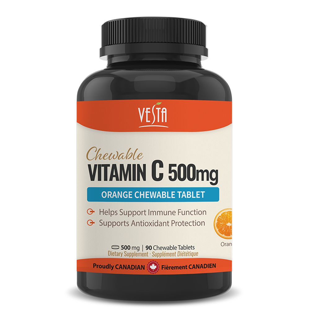 베스타 츄어블 비타민C 오렌지맛 500mgx90정 VitaminC 효능 효과 - 상품 이미지