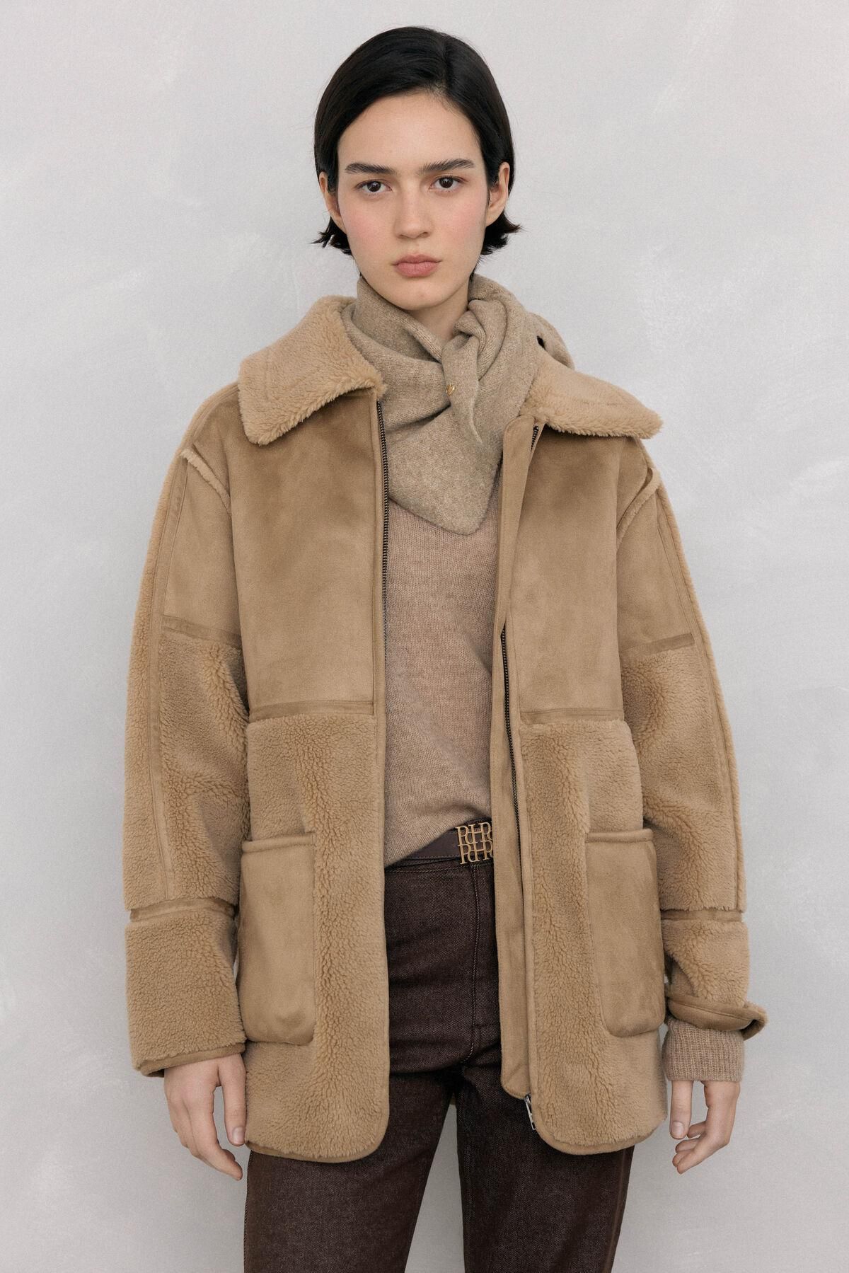 페드로 델 이에로 테크니컬 무톤 퍼 콤비 코트 7522244 BEIGE - 상품 이미지