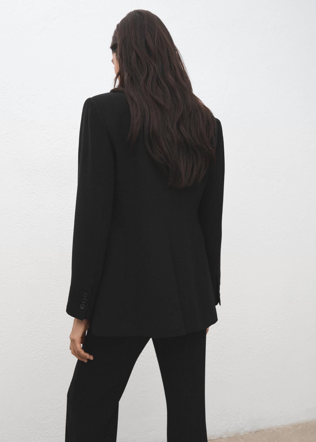망고 테크니컬 슬림핏 블랙 테일러드 자켓 27051320 NEGRO - 상세 이미지 4
