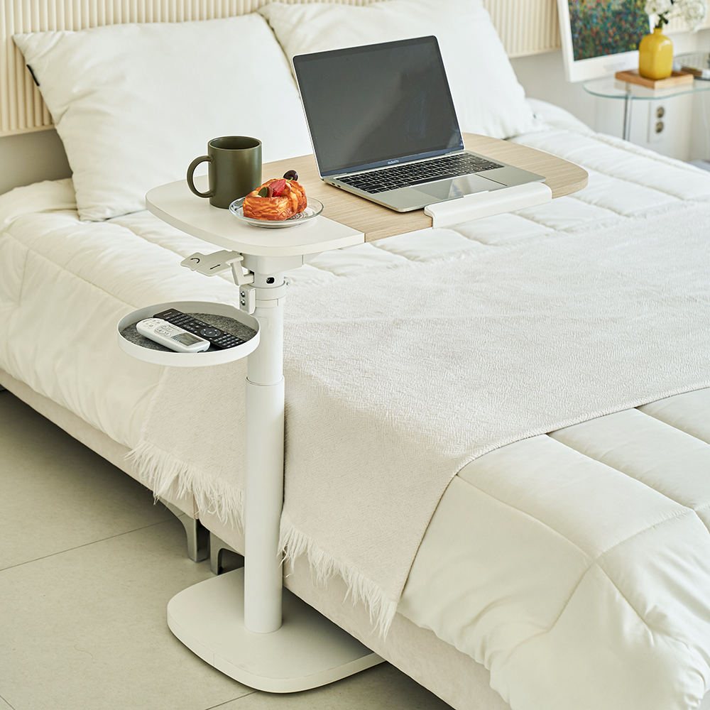 에이픽스 이동식 높이조절 모션데스크 각도조절 침대 소파 사이드테이블 MT003