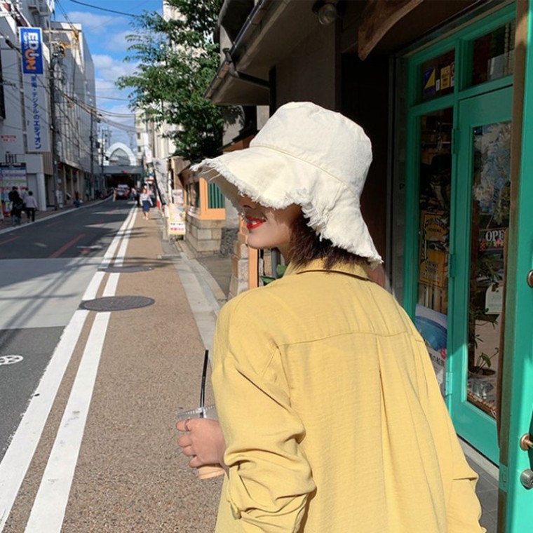 빈티지 벙거지 모자/면모자/버킷햇/ 썬캡/여성모자/여자모자 - 메인 이미지