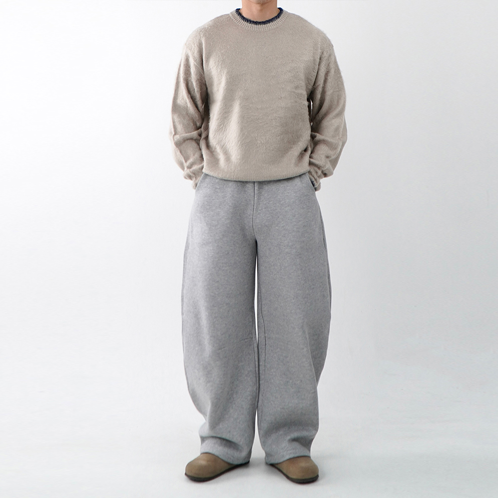남자 커브드 다트 남자와이드팬츠 스웻팬츠 벌룬 이미지 6